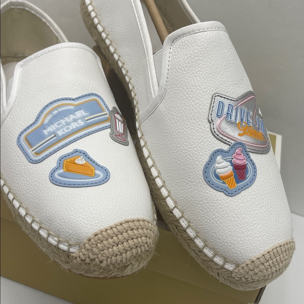 White Espadrille Slip-On Shoes - Picture 6 of 16